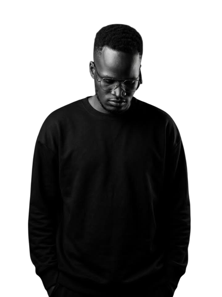 Denis Kelvin Murithi in a creative black portrait